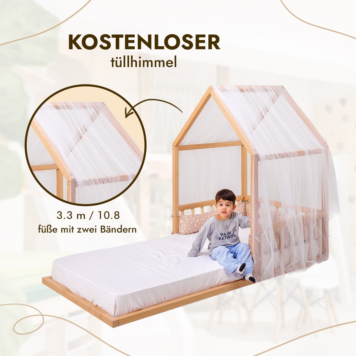 Montessori Kinderbett ab 2 Jahren-4